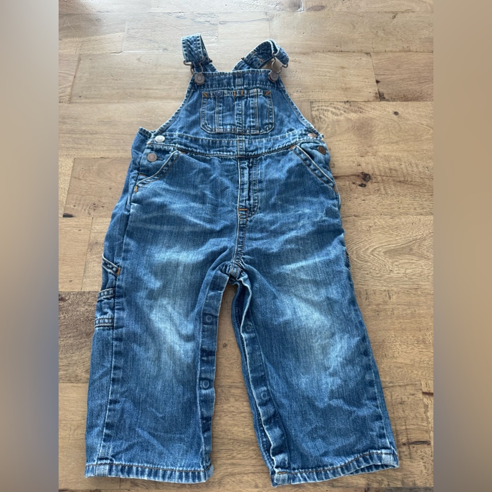 Gap Classic Blue Denim Overalls for baby size 18-24 months
